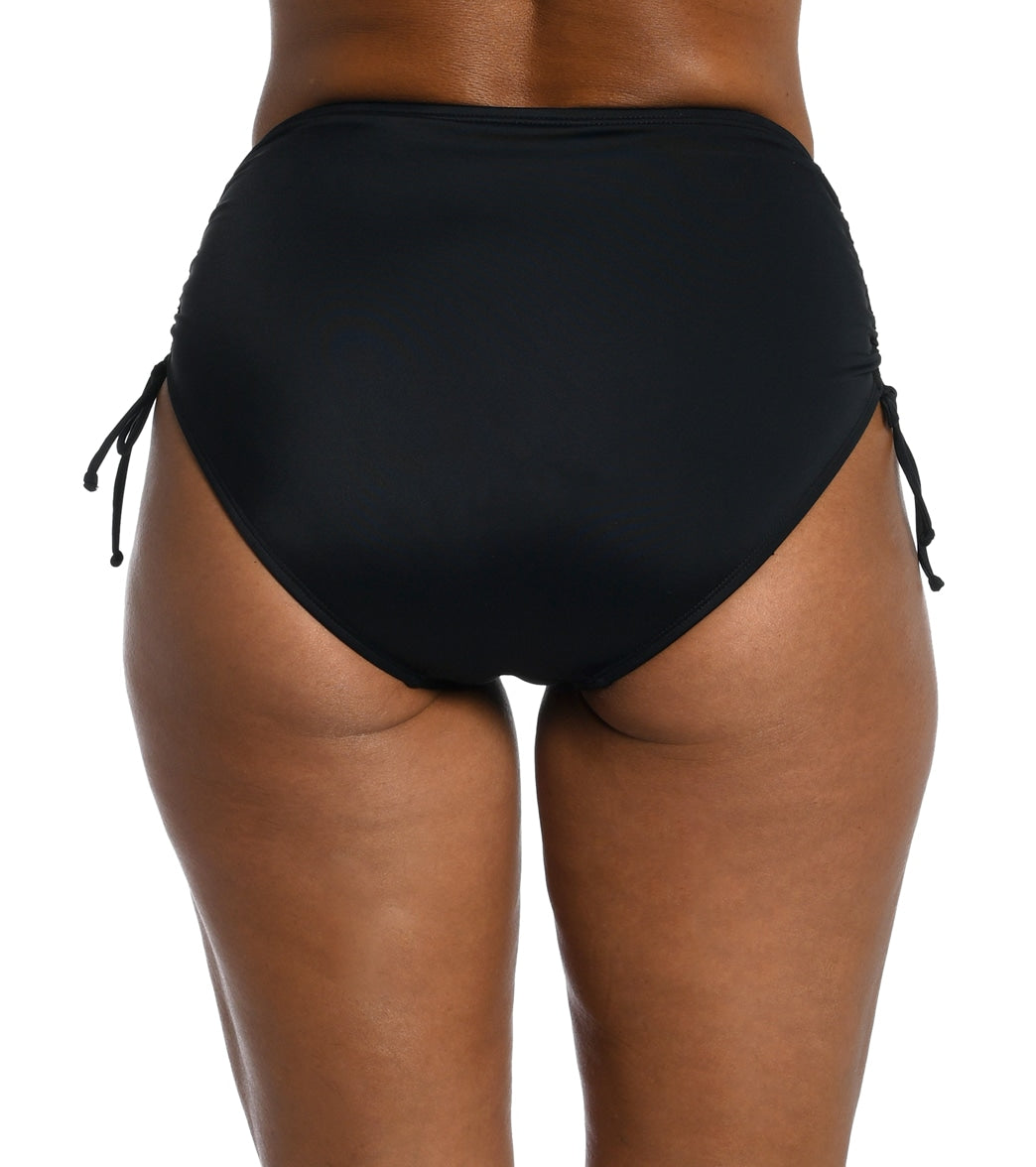 Maxine Women's Solid Adjustable Ties Full Bikini Bottom