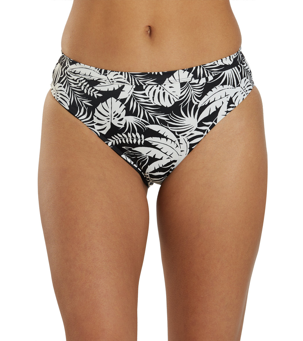 JOLYN Women's Nora Tropicana High Waist Key Hole Back Bikini Bottom