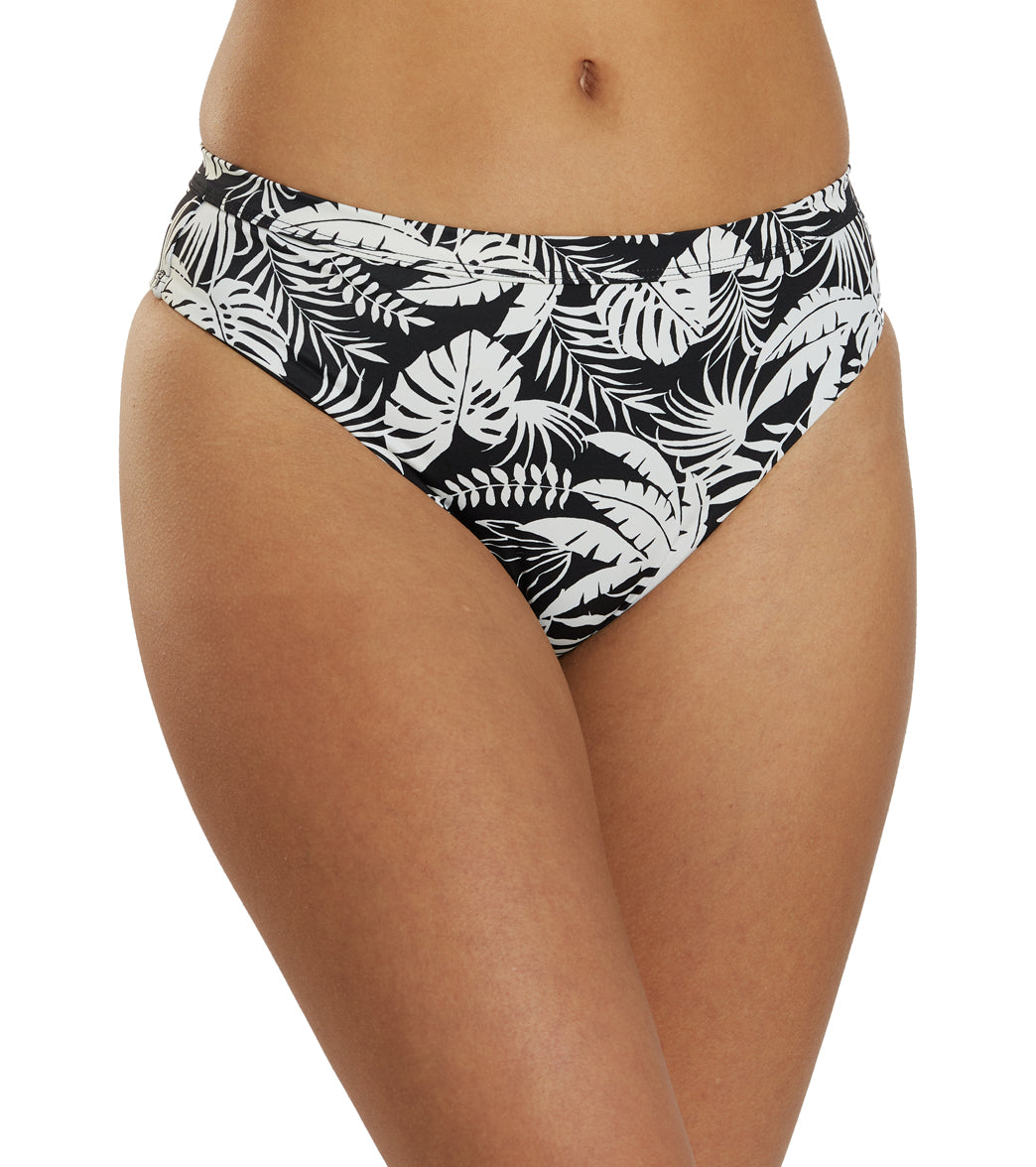 JOLYN Women's Nora Tropicana High Waist Key Hole Back Bikini Bottom