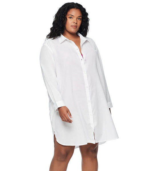 Lauren Ralph Lauren Women's Plus Size Maxi Beach Shirt