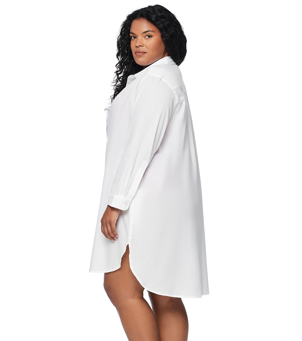 Lauren Ralph Lauren Women's Plus Size Maxi Beach Shirt