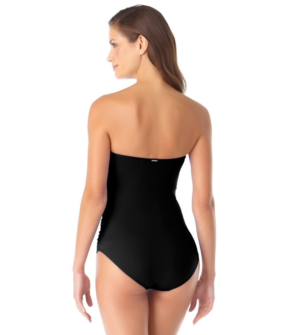 Anne Cole Women's Live In Color Bandeau One Piece Swimsuit