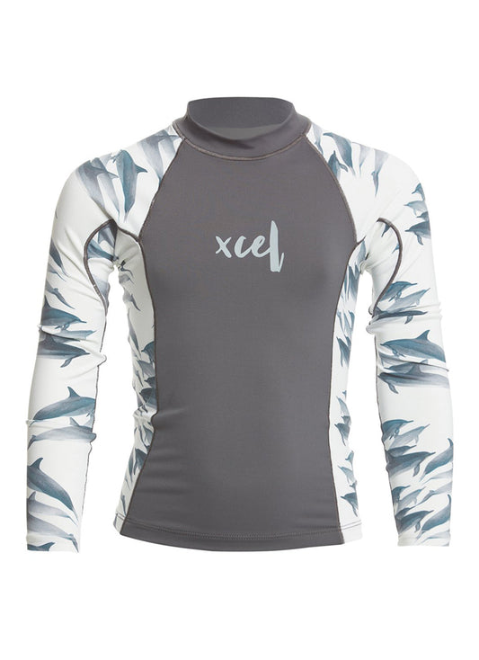 Xcel Girls' Ocean Ramsey Long Sleeve Rashguard