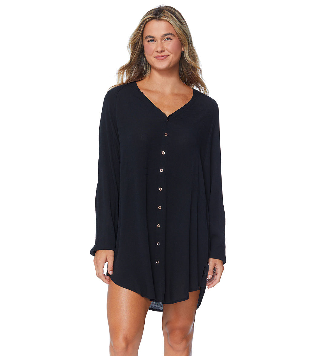 Raisins Women's Belize Beach Cover Up Shirt Dress