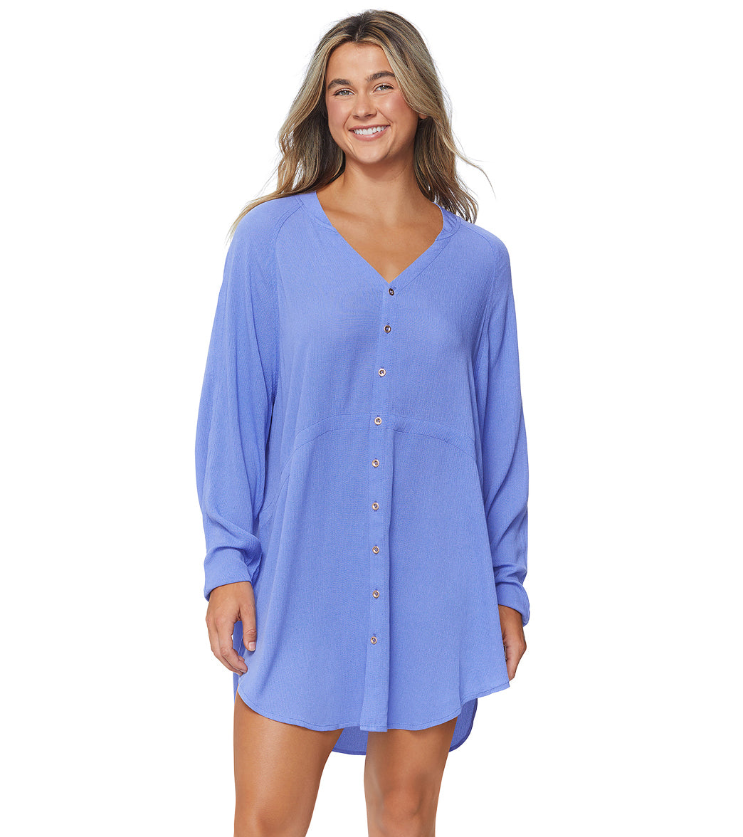 Raisins Women's Belize Beach Cover Up Shirt Dress