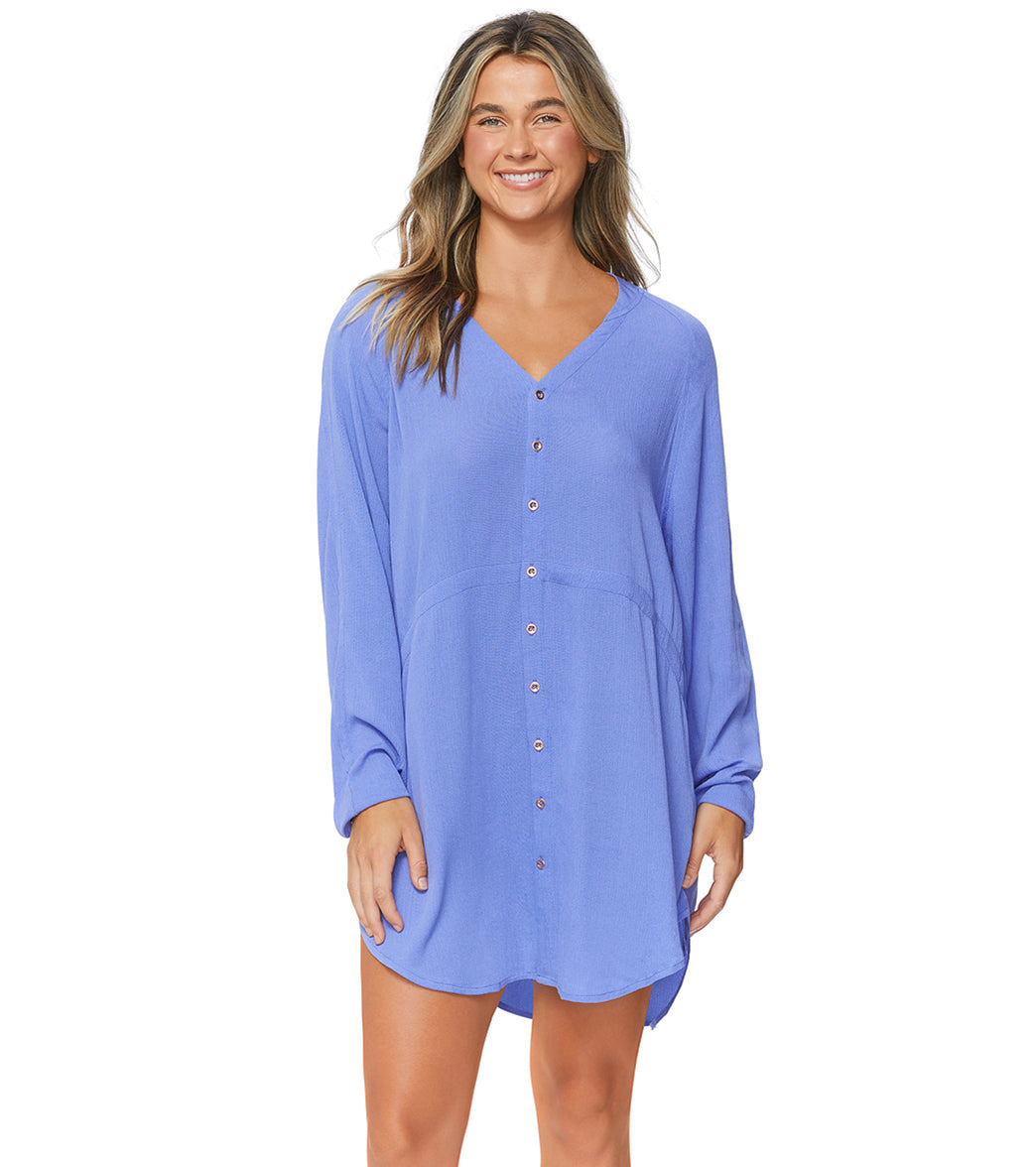 Raisins Women's Belize Beach Cover Up Shirt Dress