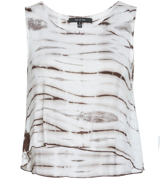 Yak & Yeti Crop Top Tie Dye Sleeveless