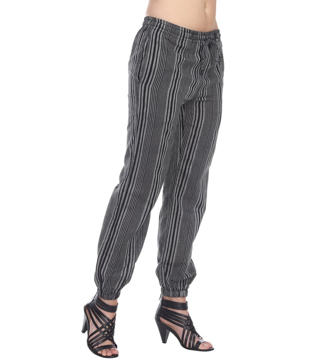 Yak & Yeti Striped Harem Jogger Lounging Pants