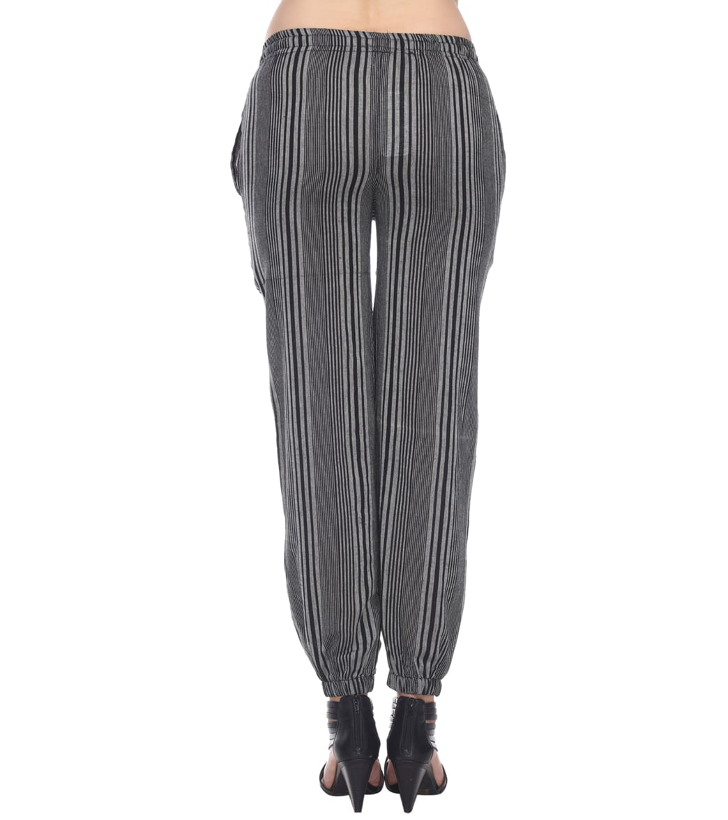 Yak & Yeti Striped Harem Jogger Lounging Pants