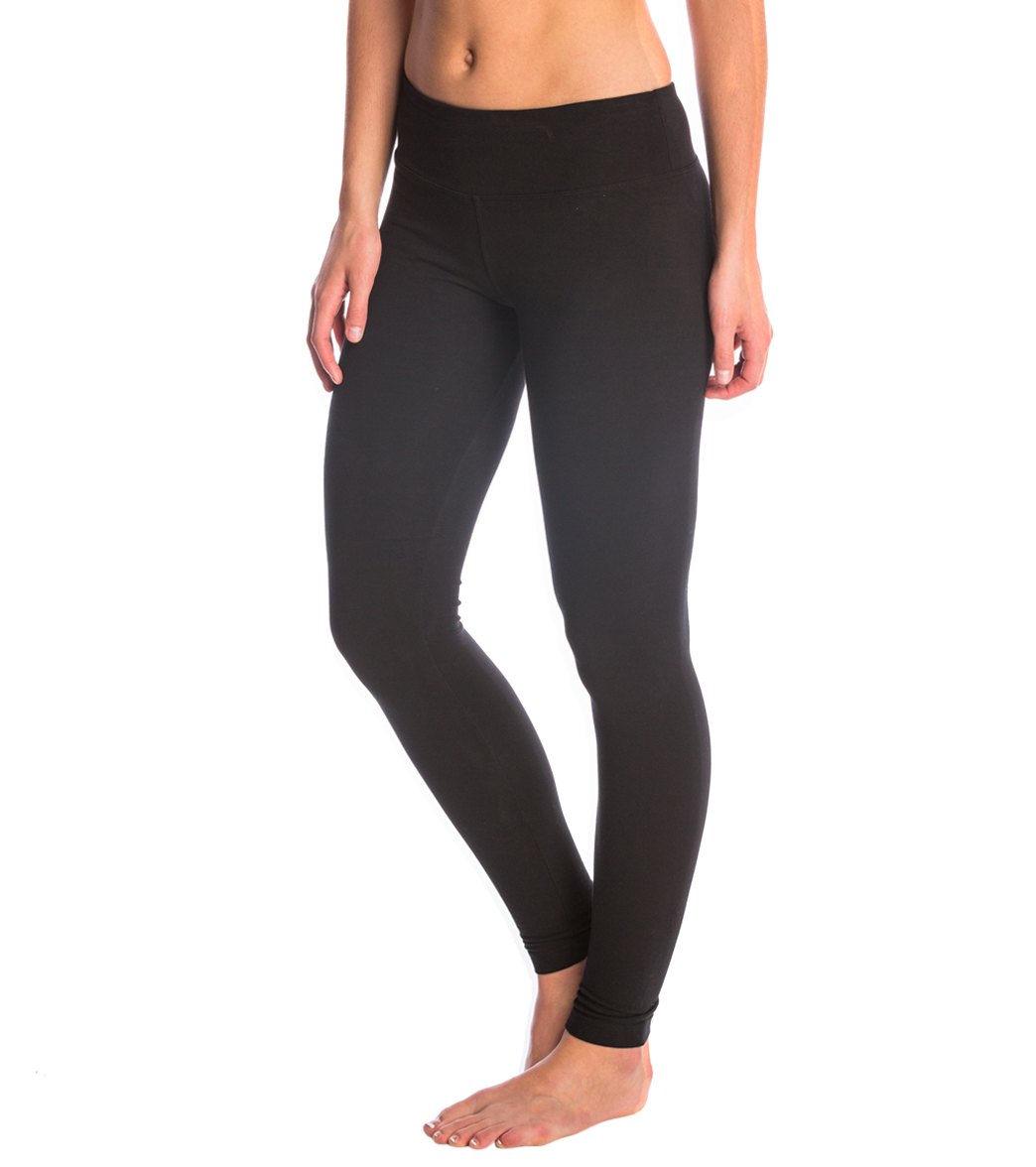 Hard Tail Flat Waist Cotton Ankle Yoga Leggings