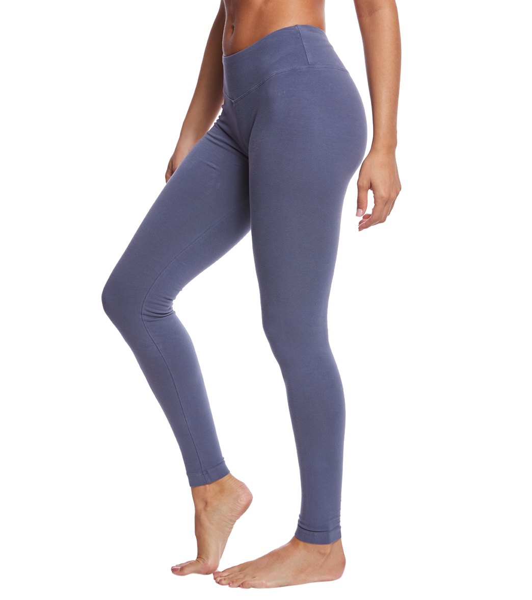 Hard Tail Flat Waist Cotton Ankle Yoga Leggings