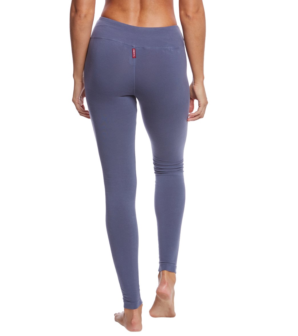 Hard Tail Flat Waist Cotton Ankle Yoga Leggings