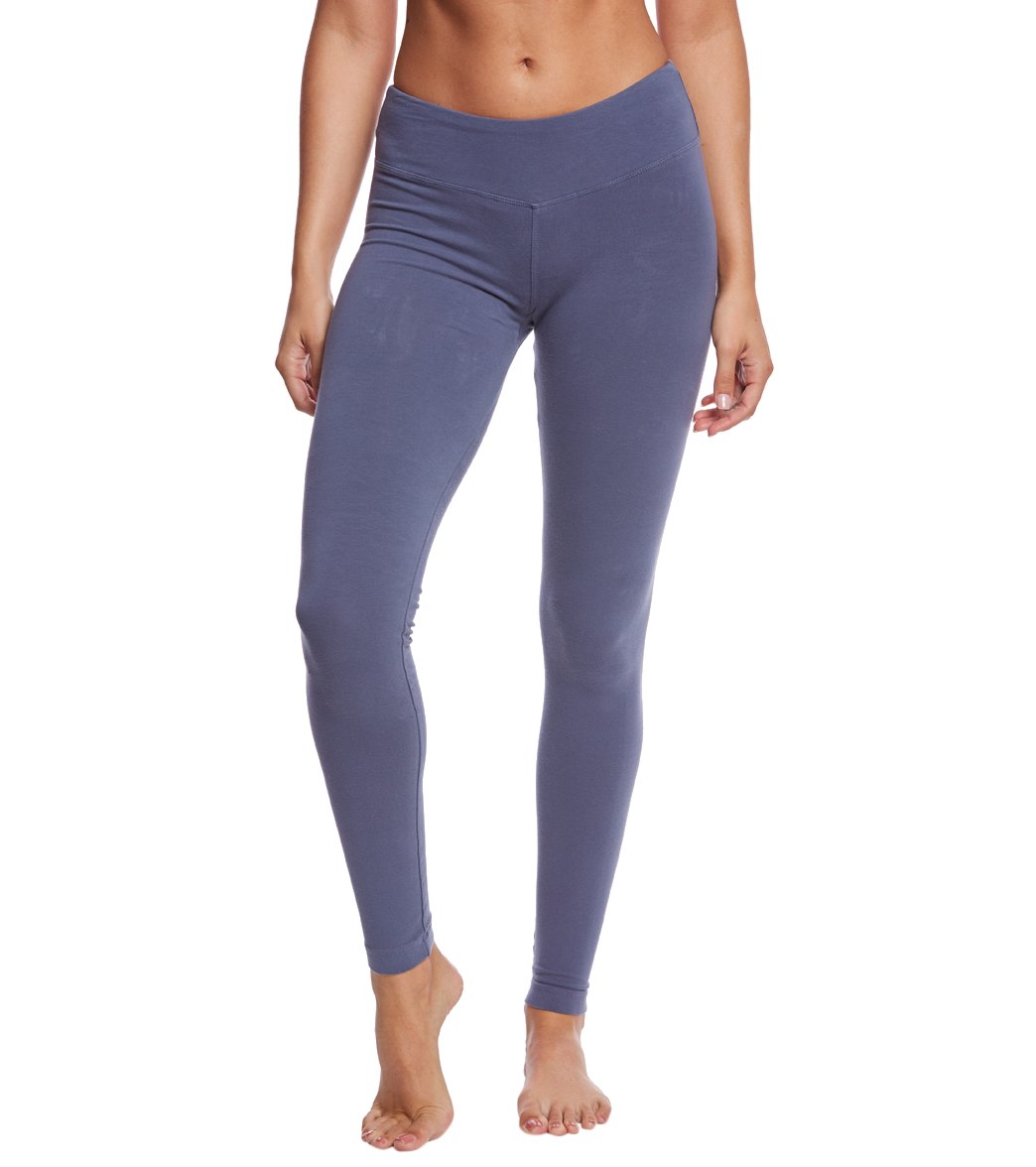 Hard Tail Flat Waist Cotton Ankle Yoga Leggings