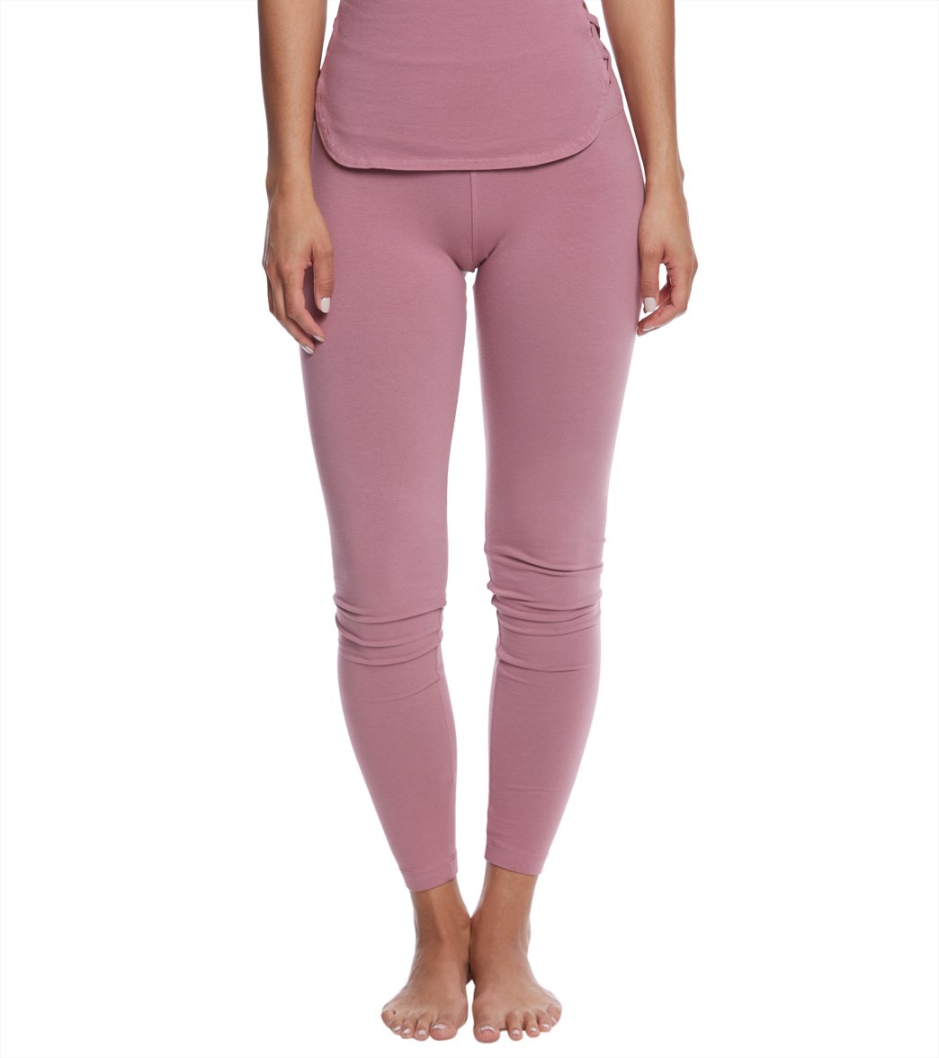 Hard Tail Flat Waist Cotton Ankle Yoga Leggings