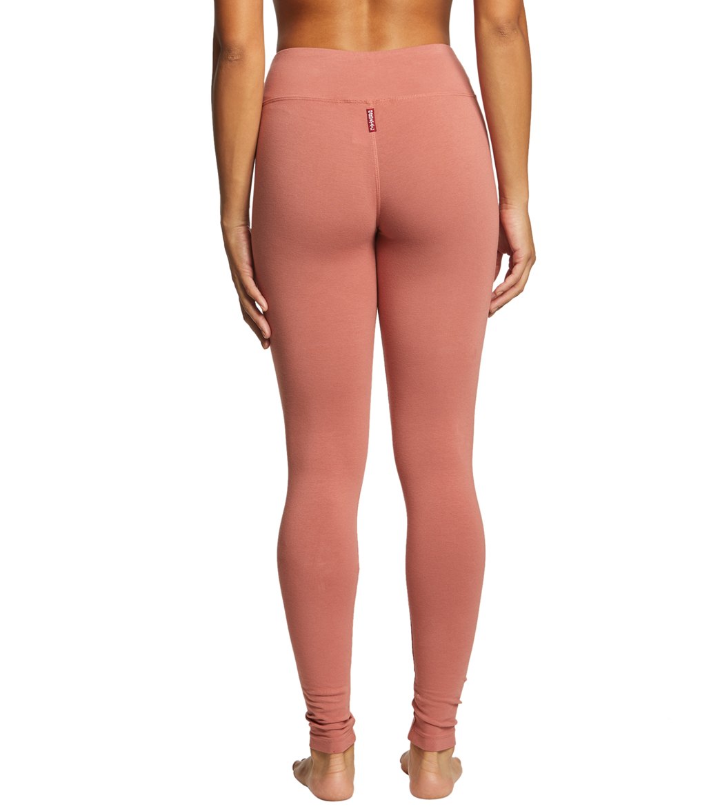 Hard Tail Flat Waist Cotton Ankle Yoga Leggings