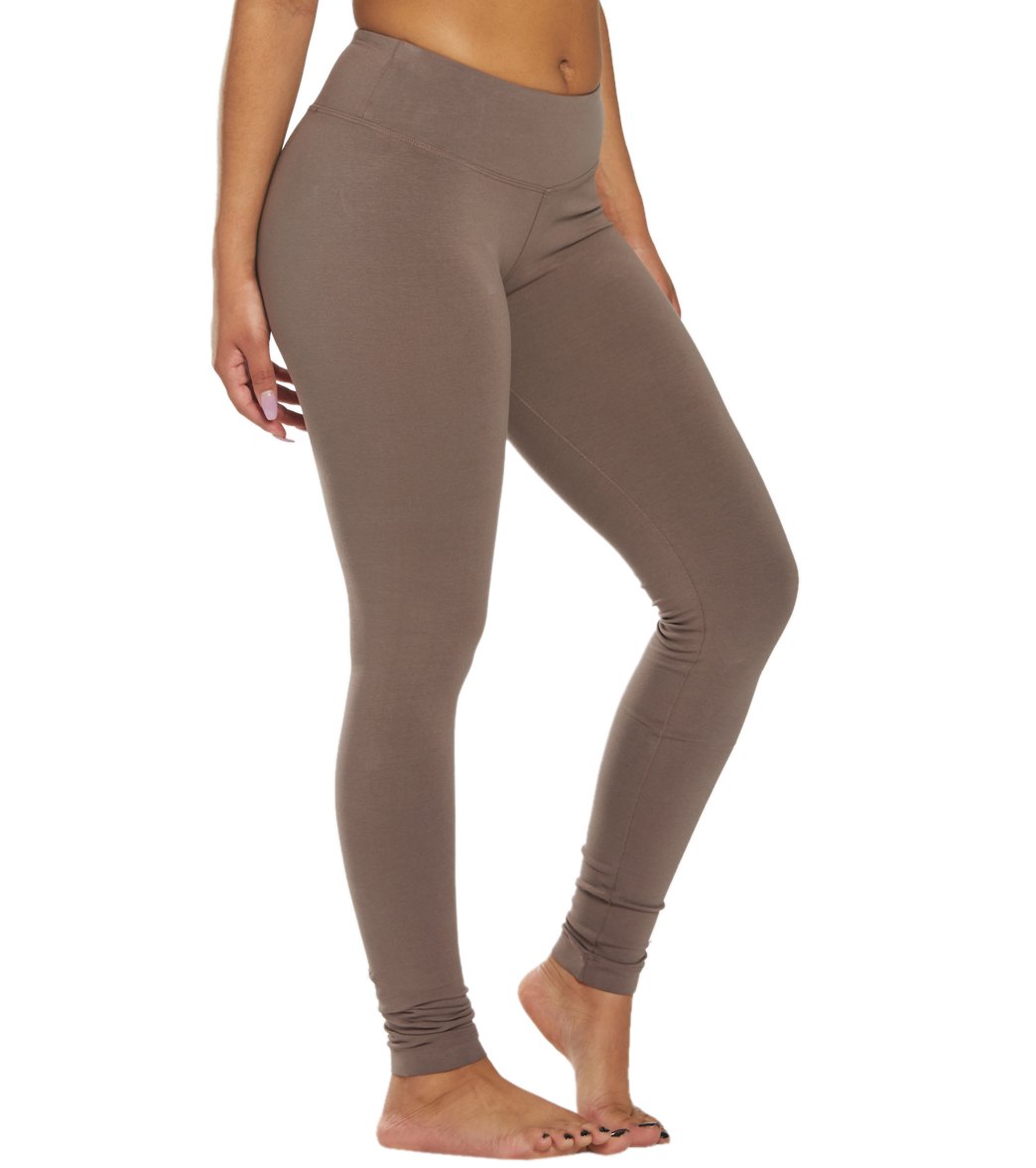 Hard Tail Flat Waist Cotton Ankle Yoga Leggings