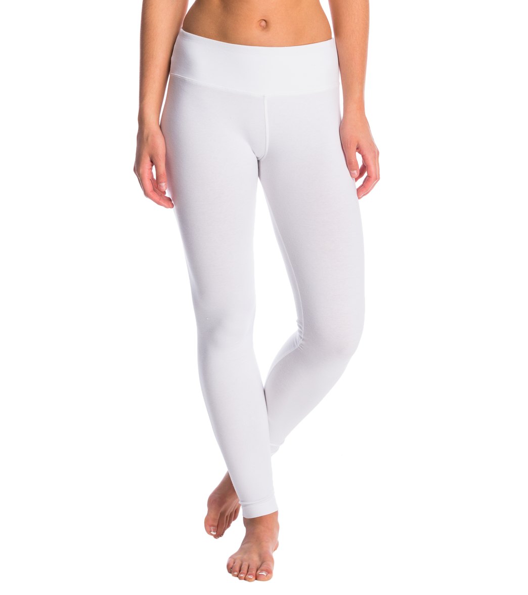 Hard Tail Flat Waist Cotton Ankle Yoga Leggings