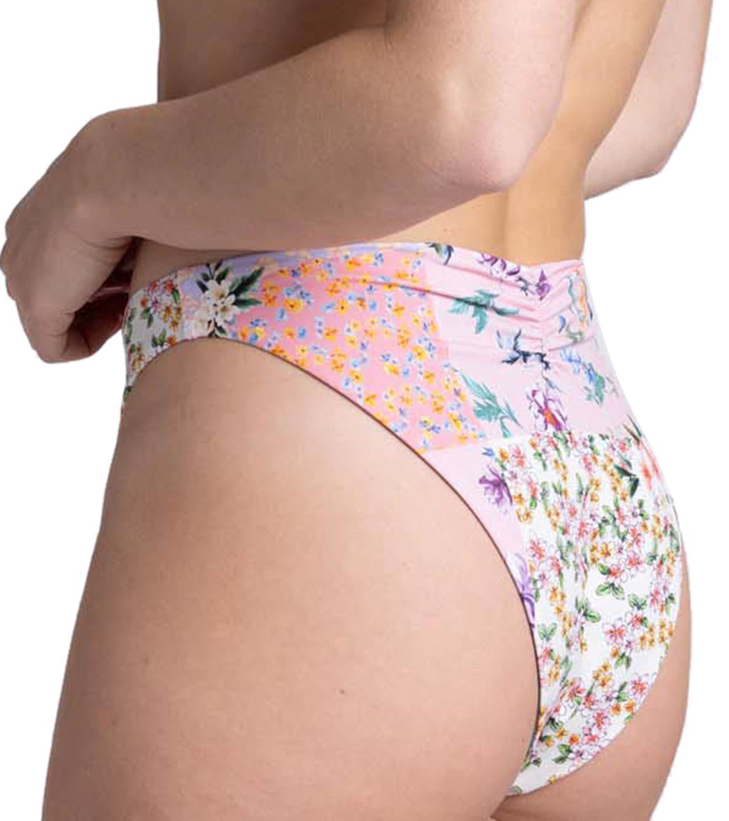 JOLYN Women's Mandy Cottage Patch Cinch Detail French Cut Bikini Bottom