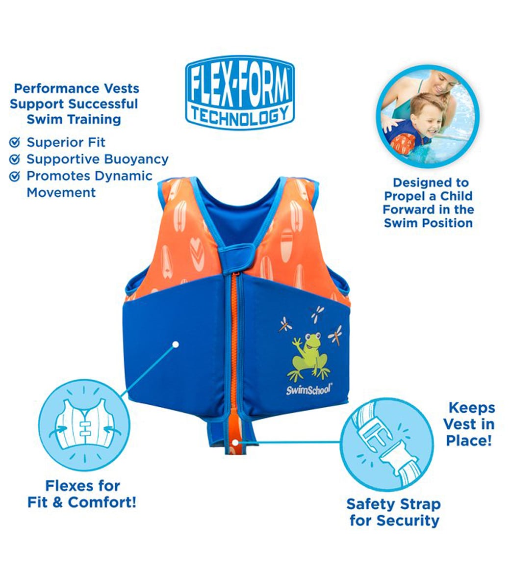 Aqua Leisure Kids' Printed Swim Vest With Safety Strap