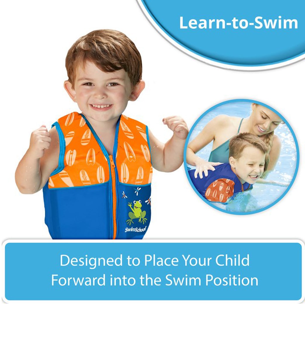 Aqua Leisure Kids' Printed Swim Vest With Safety Strap