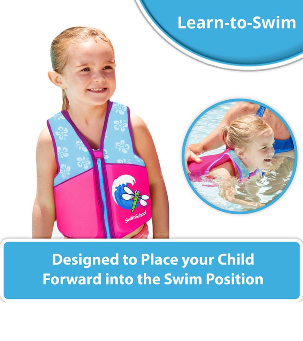 Aqua Leisure Kids' Printed Swim Vest With Safety Strap
