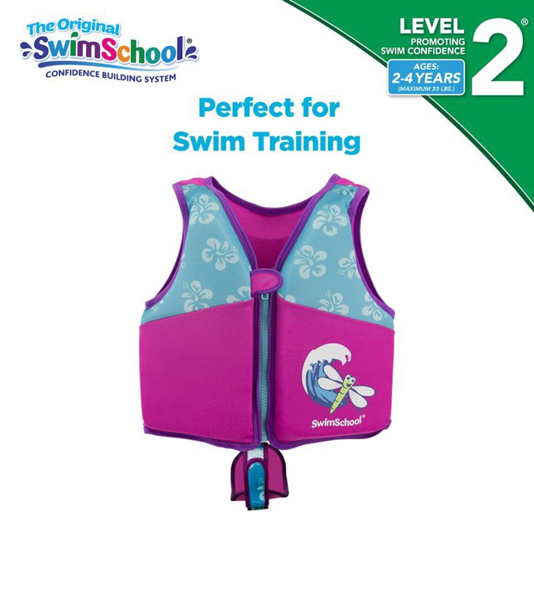 Aqua Leisure Kids' Printed Swim Vest With Safety Strap