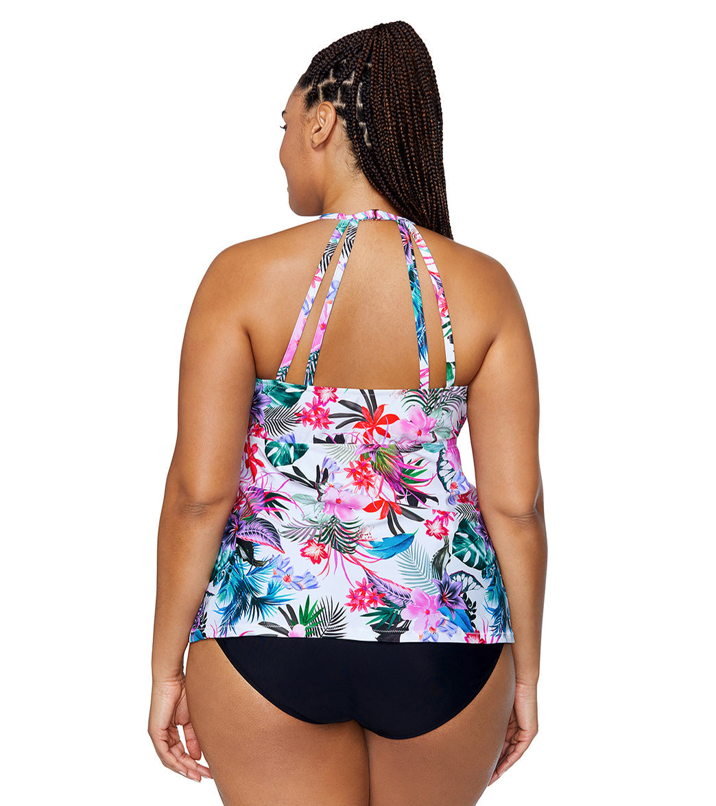 Raisins Women's Liku Beach Rosalie Plus Size Underwire Tankini Top
