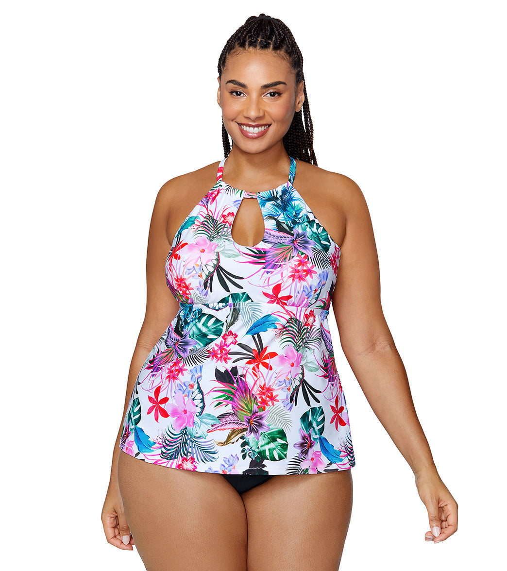 Raisins Women's Liku Beach Rosalie Plus Size Underwire Tankini Top