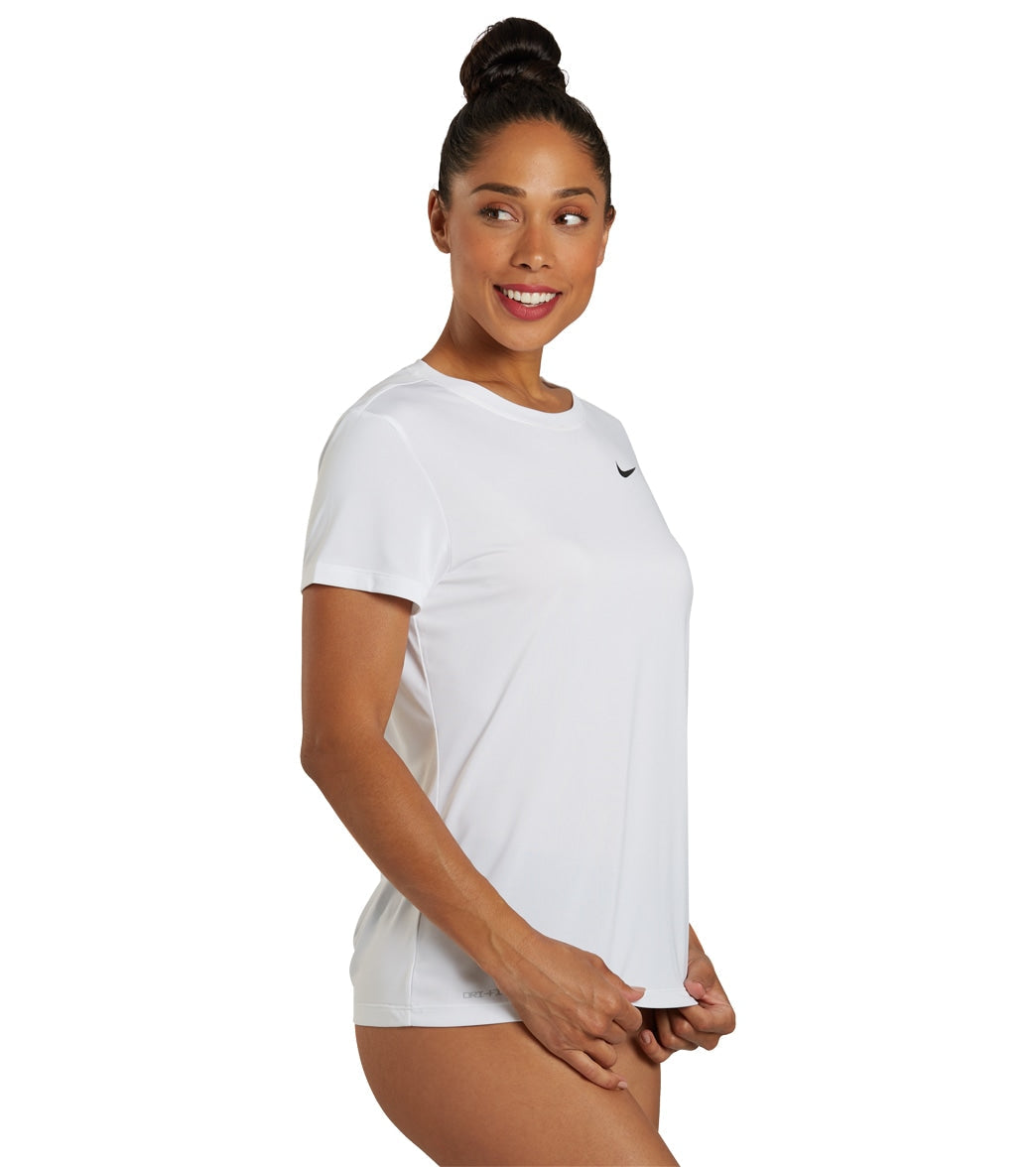 Nike Women's Essential Hydro Short Sleeve Swim  Shirt