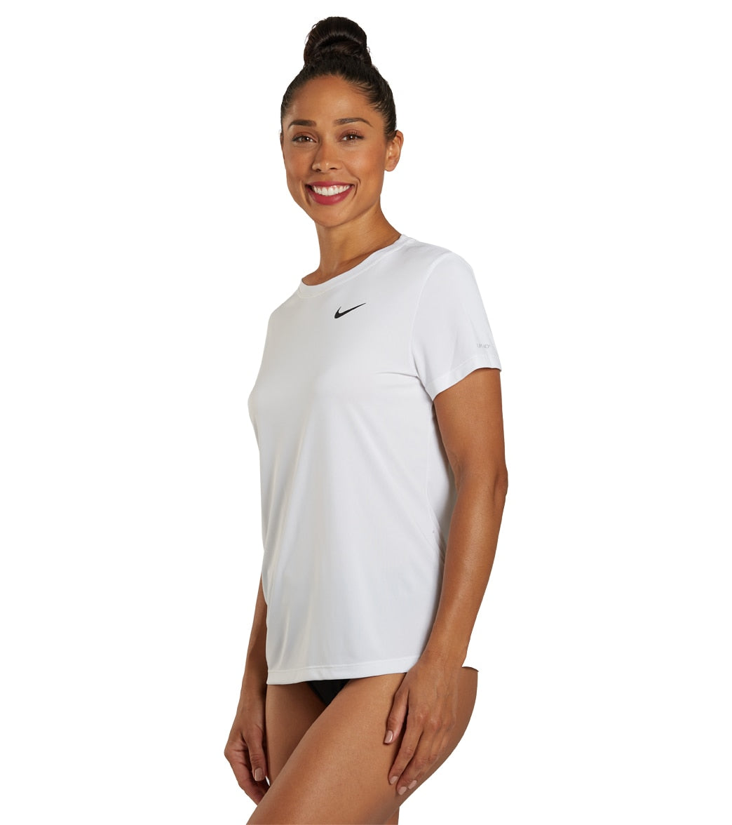 Nike Women's Essential Hydro Short Sleeve Swim  Shirt