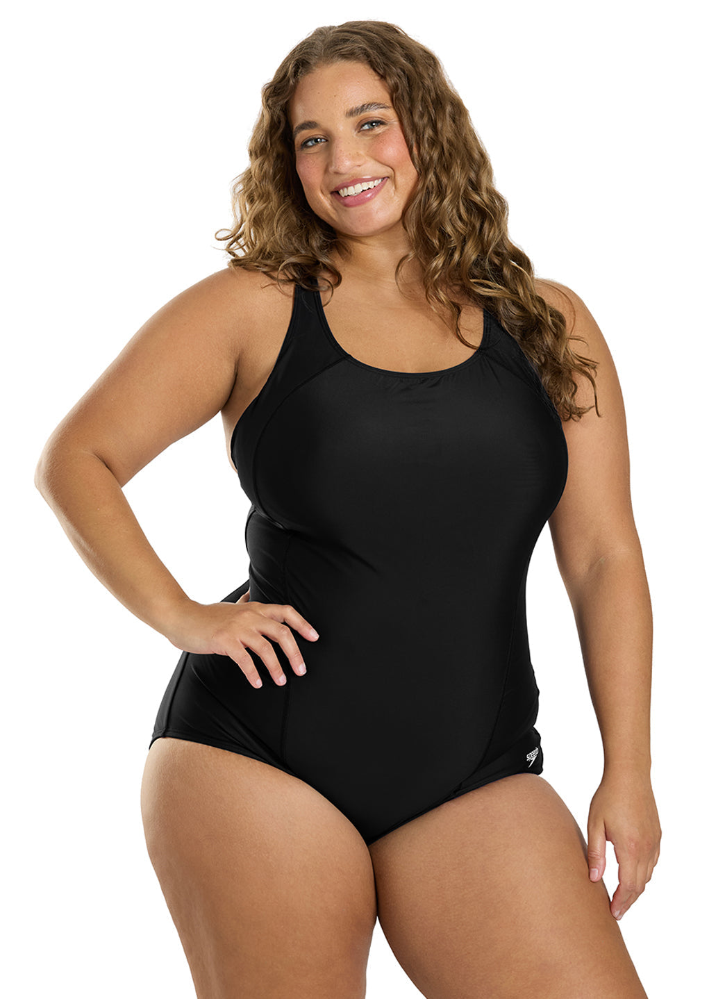 Speedo Women's Solid Conservative Chlorine Resistant Ultraback One Piece Swimsuit