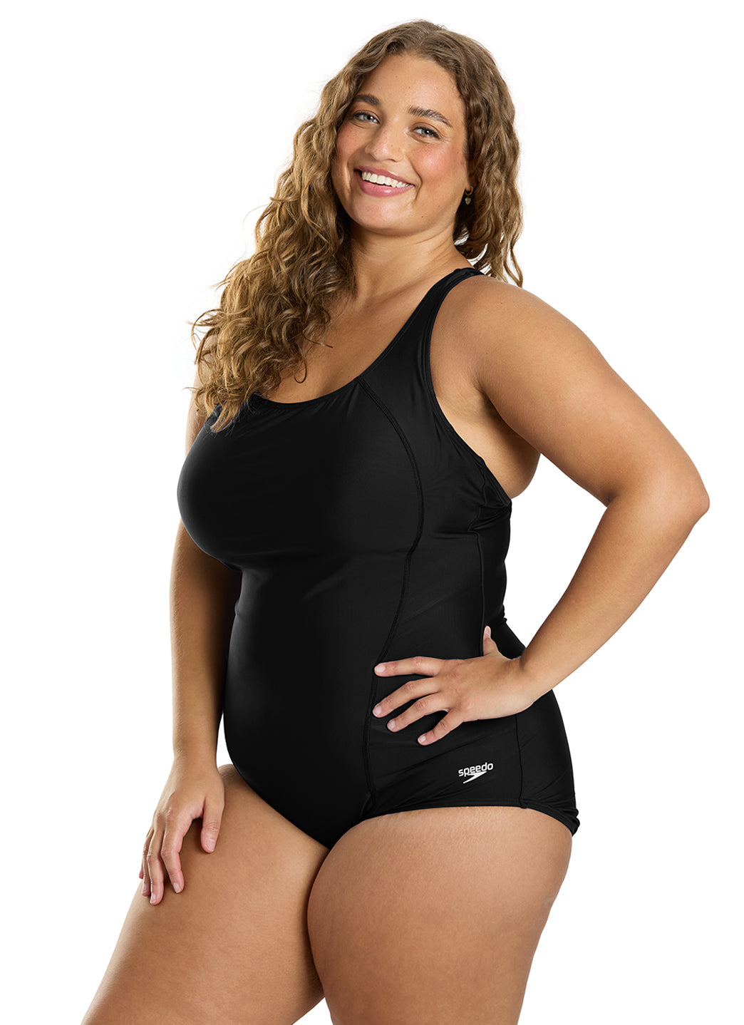 Speedo Women's Solid Conservative Chlorine Resistant Ultraback One Piece Swimsuit