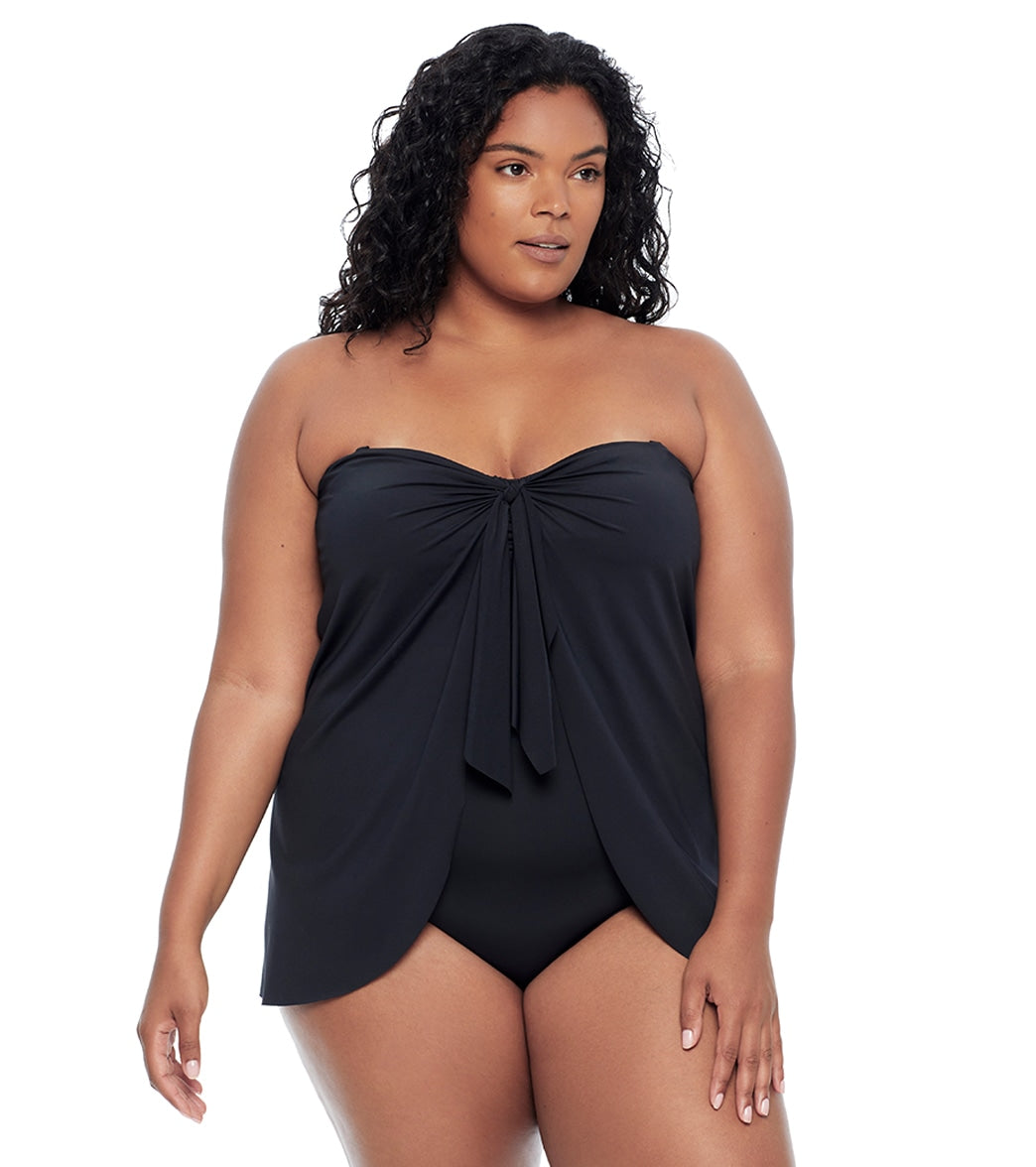 Lauren Ralph Lauren Women's Plus Size Beach Club Flyaway One Piece Swimsuit