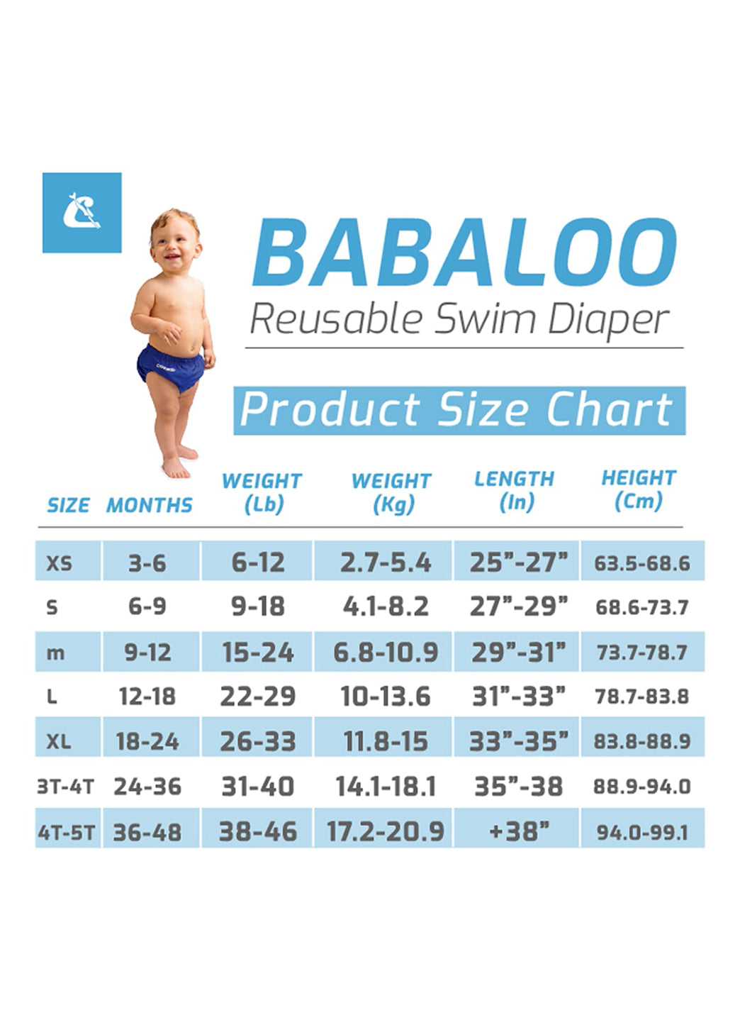 Cressi Reusable Swim Diaper (Baby, Toddler)