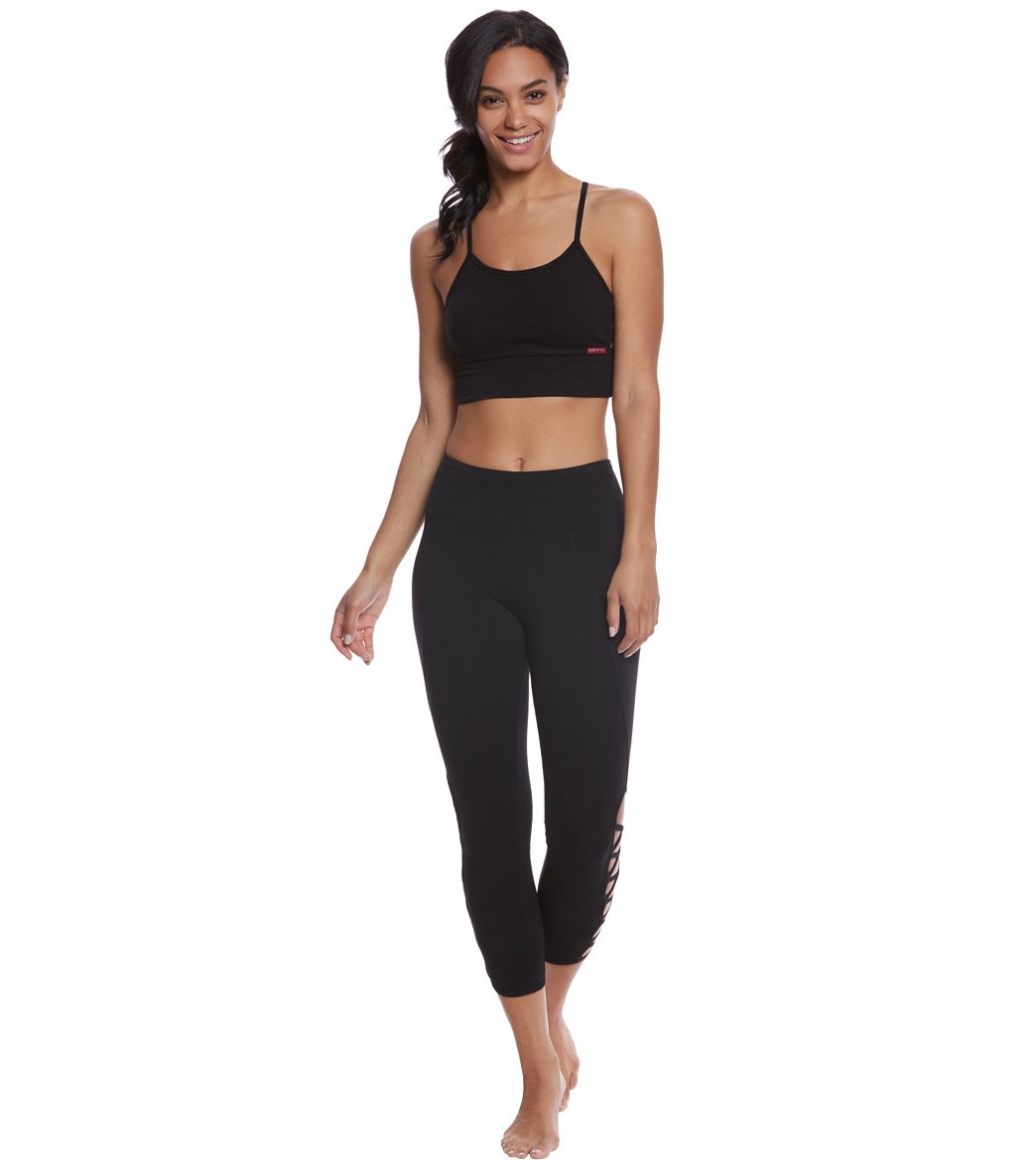 Hard Tail X Side Middy Yoga Sports Bra