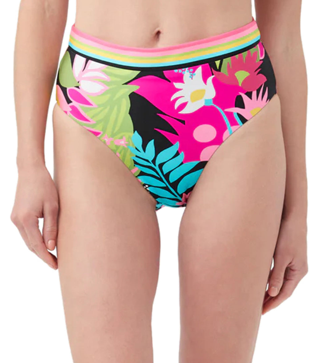 Trina Turk Women's Tiki Reversible High Waist Bikini Bottom