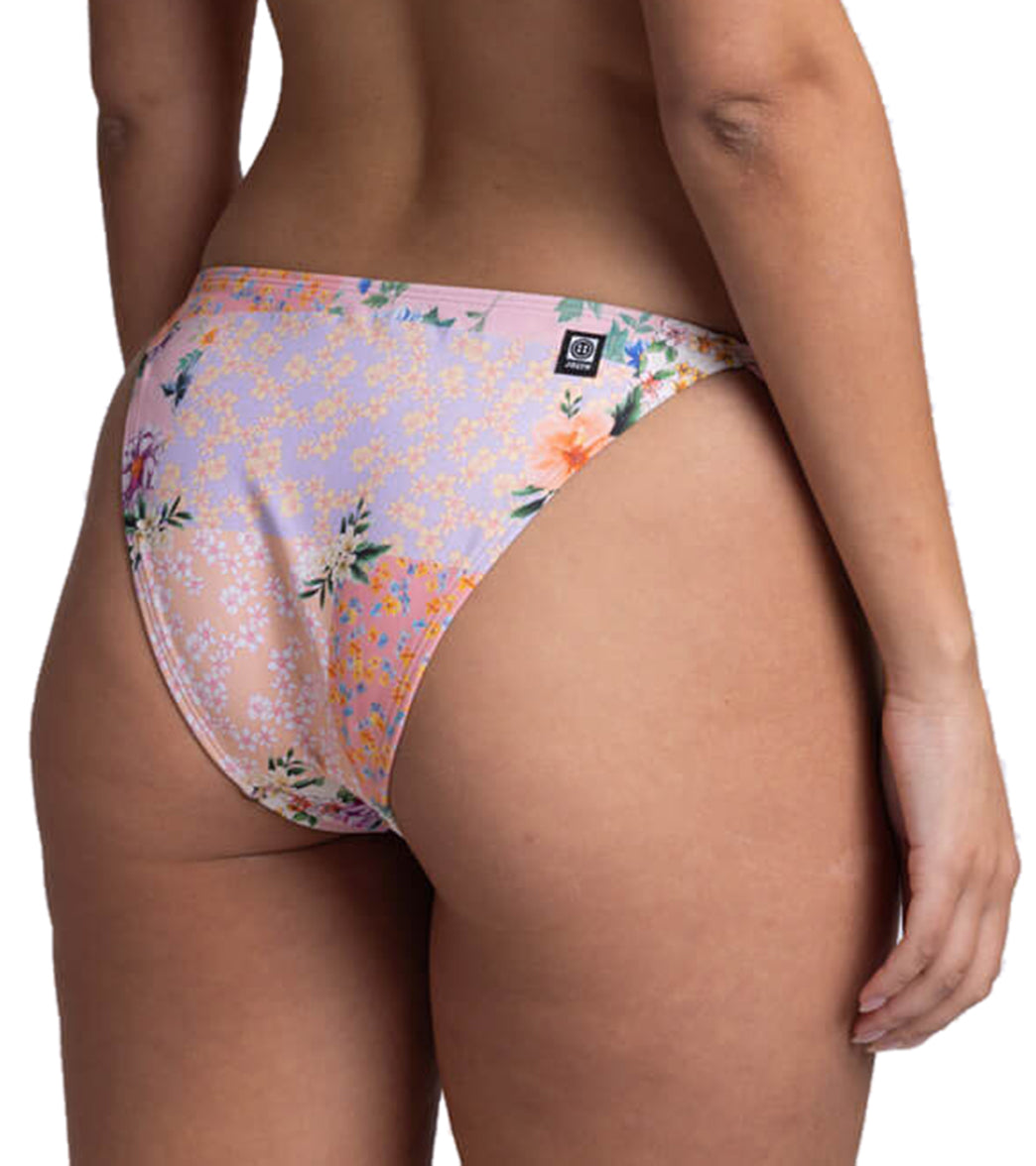 JOLYN Women's Karlee Cottage Patch Side Ruffles Low Rise Bikini Bottom