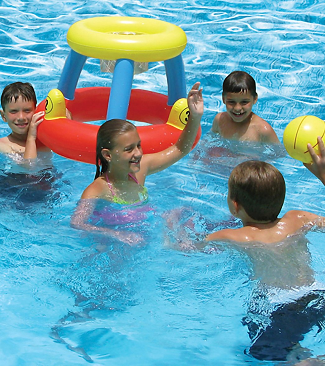 Poolmaster Water Basketball with Ring Toss Game