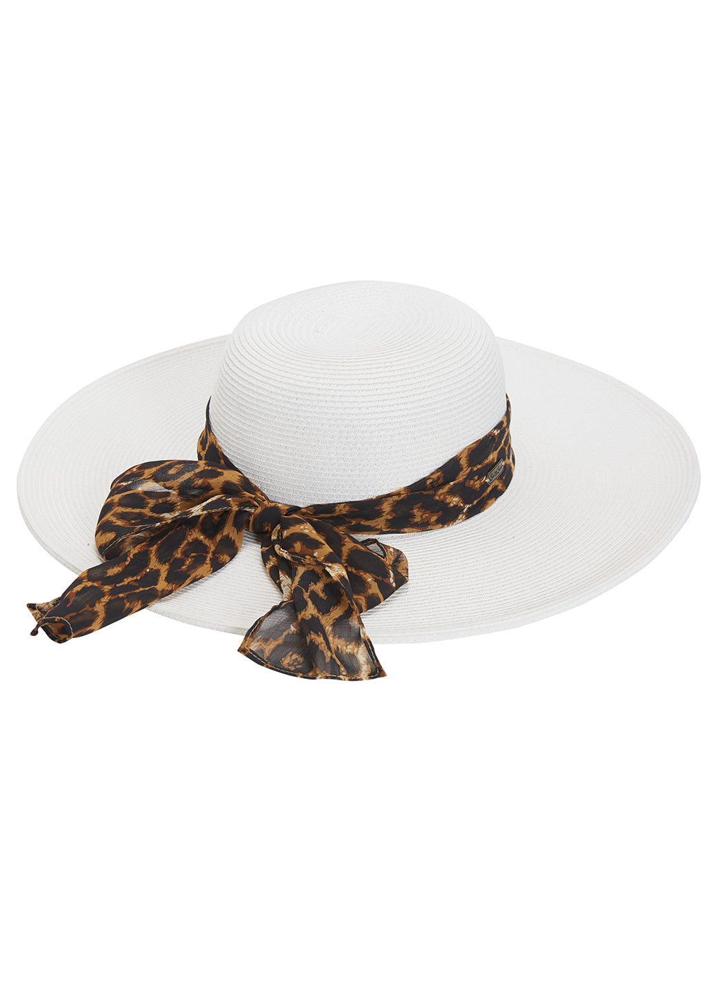 Sun N Sand Ambrosia Animal Scarf Straw Hat