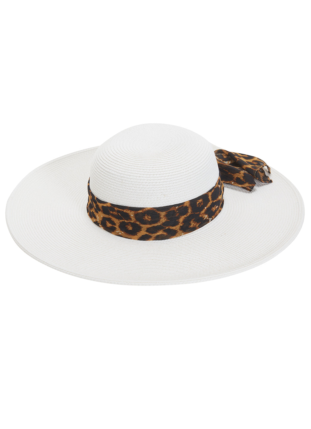 Sun N Sand Ambrosia Animal Scarf Straw Hat