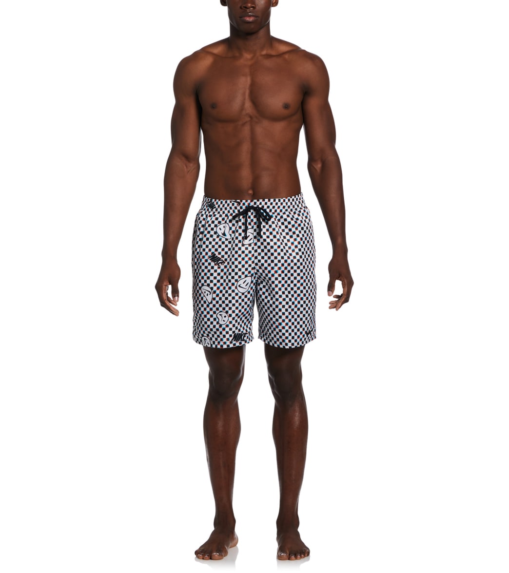 Nike Men's Smiles Check Swim Trunks