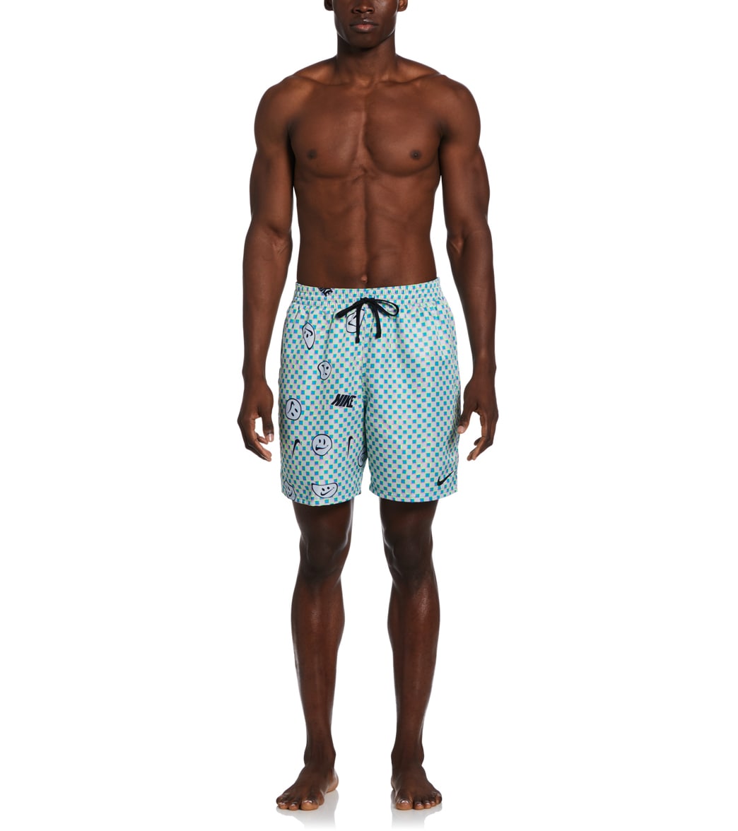 Nike Men's Smiles Check Swim Trunks