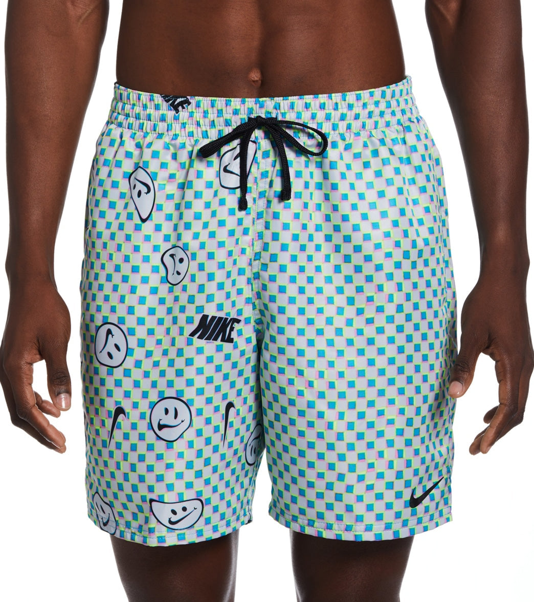 Nike Men's Smiles Check Swim Trunks