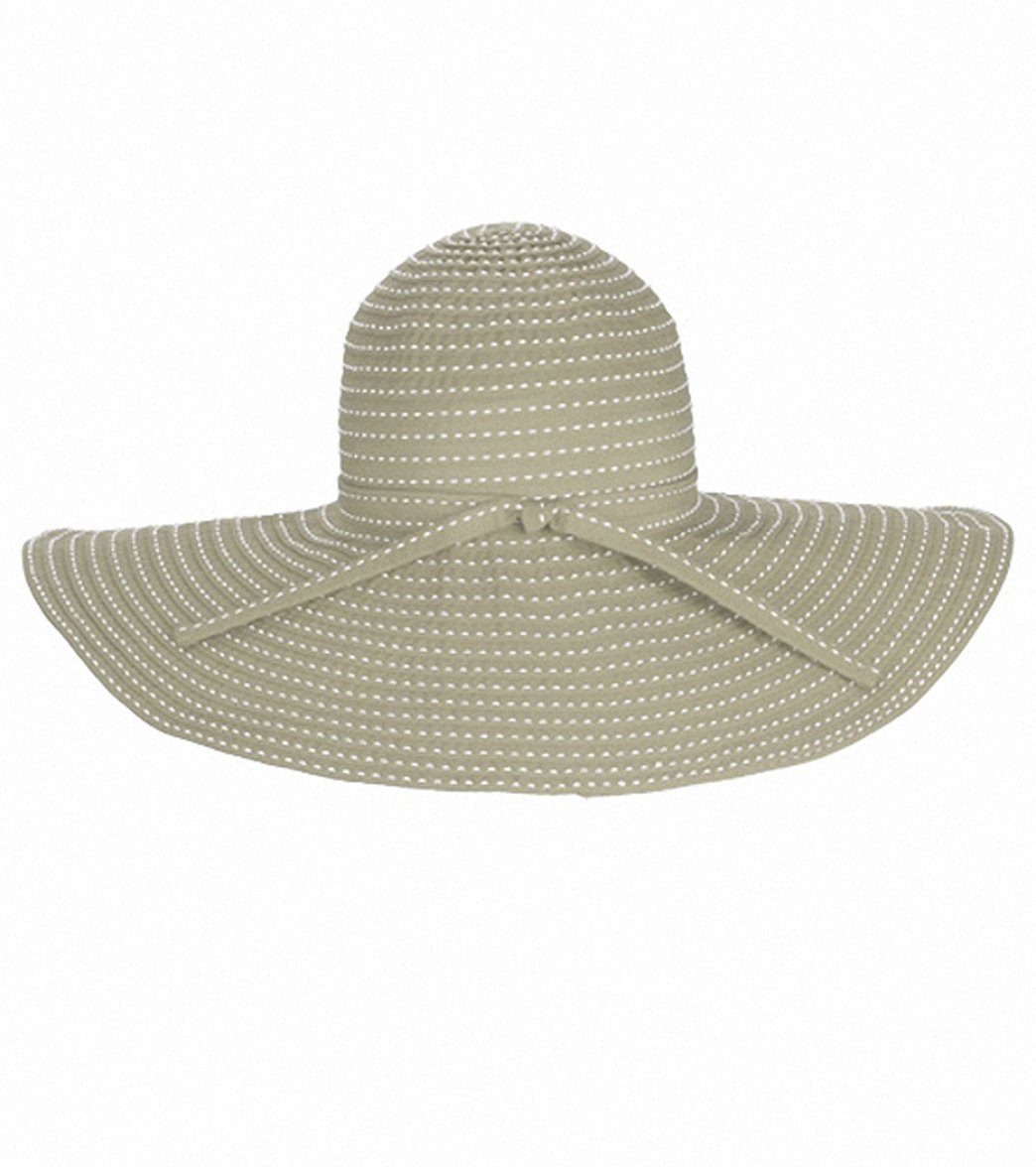 Sun N Sand Tuscany Ribbon W/ White Stitching Sun Hat