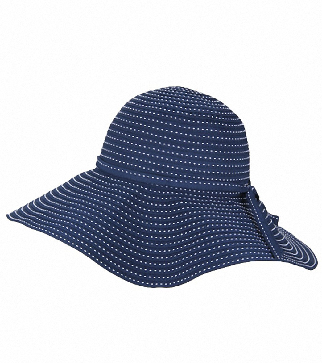 Sun N Sand Tuscany Ribbon W/ White Stitching Sun Hat