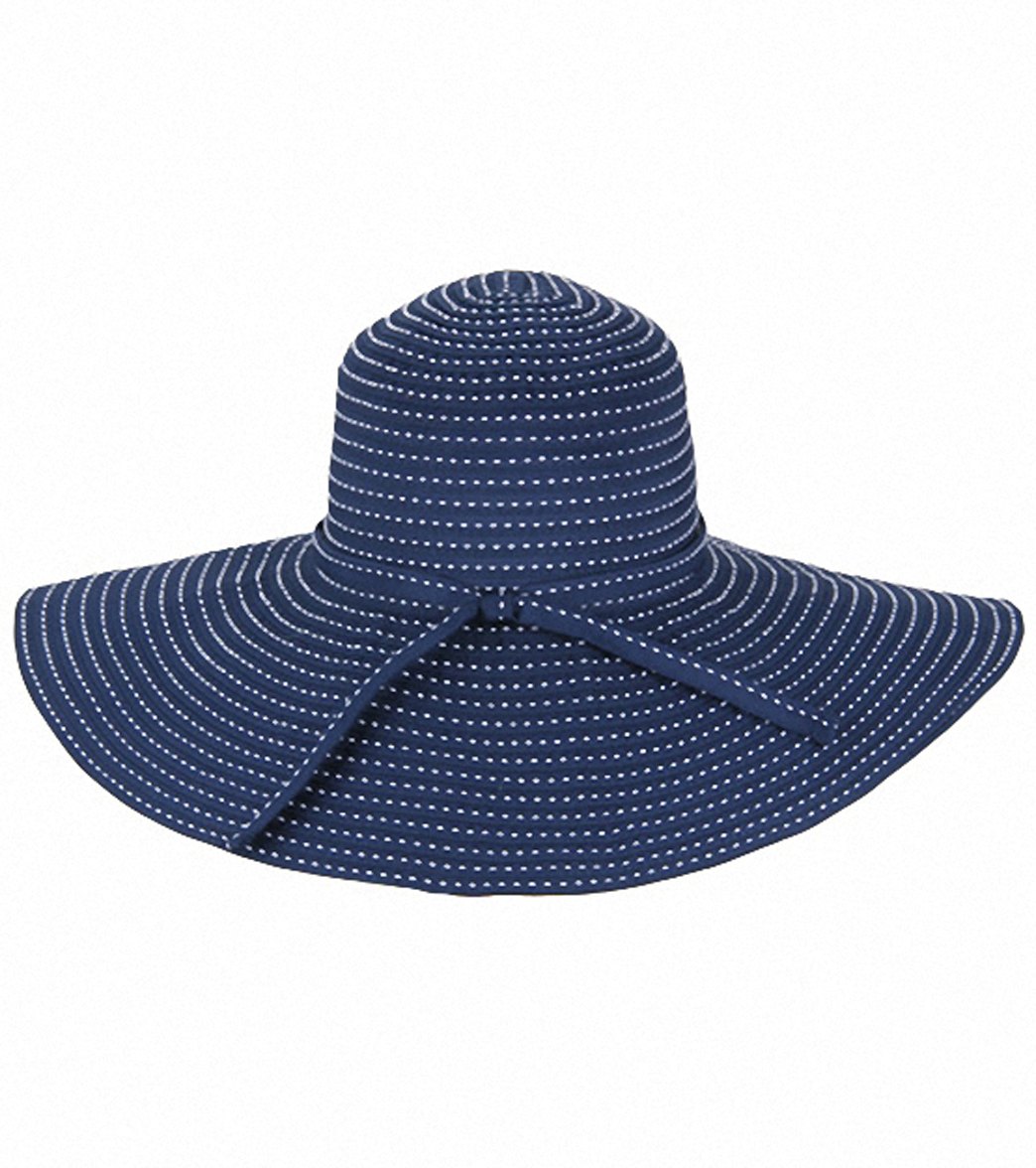 Sun N Sand Tuscany Ribbon W/ White Stitching Sun Hat