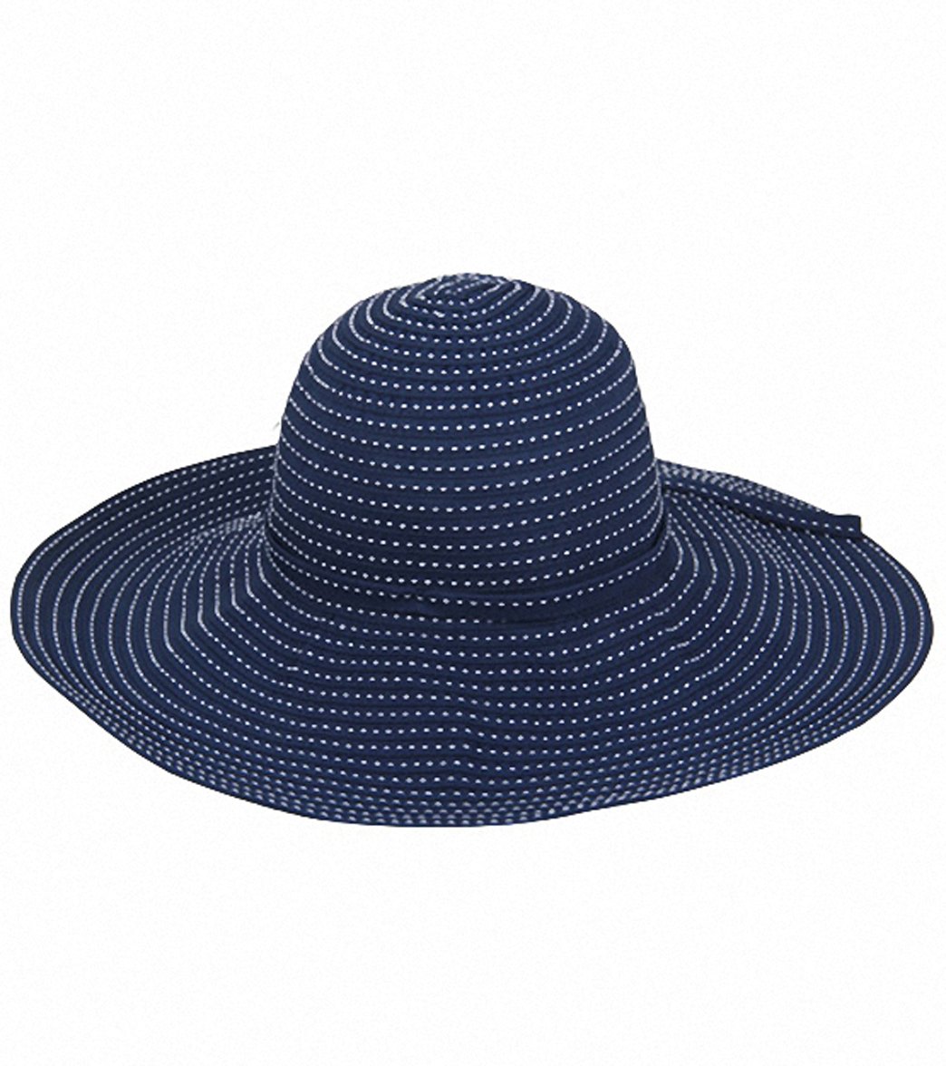Sun N Sand Tuscany Ribbon W/ White Stitching Sun Hat