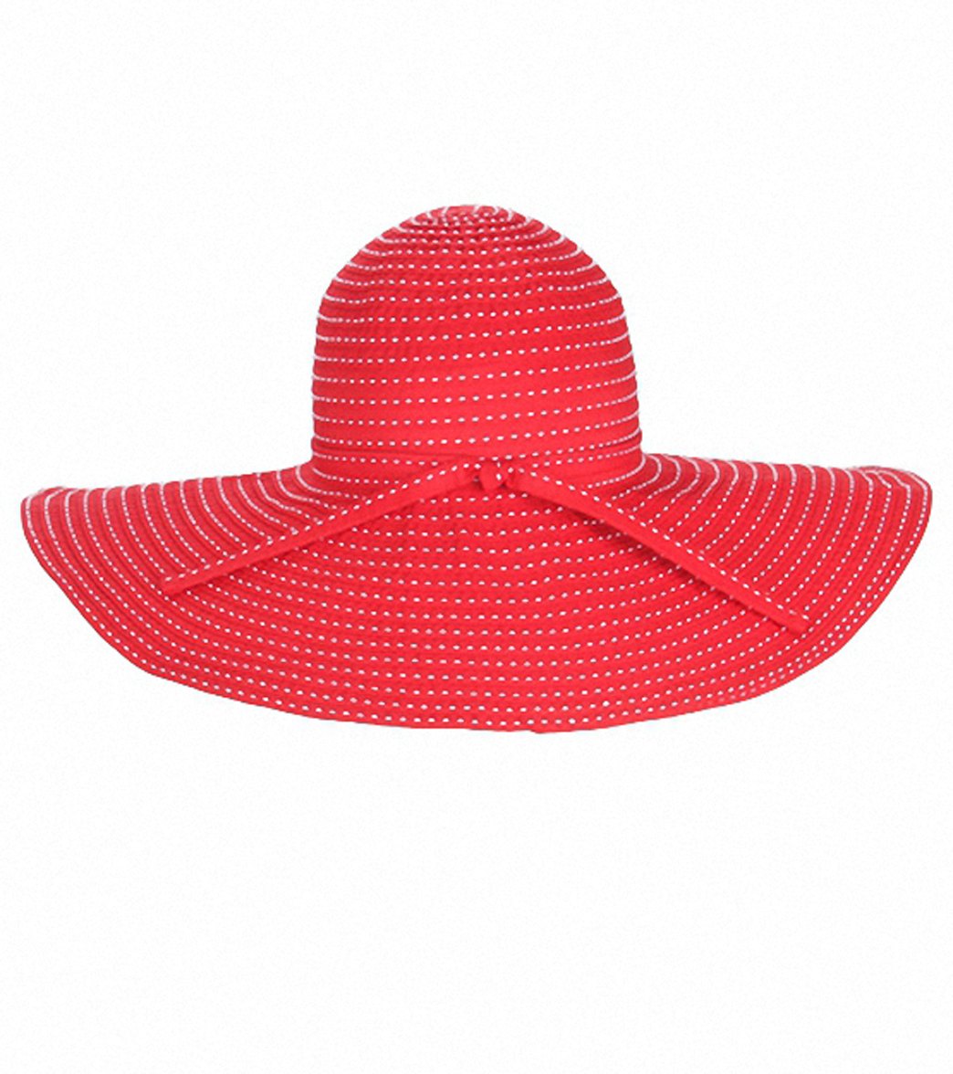 Sun N Sand Tuscany Ribbon W/ White Stitching Sun Hat