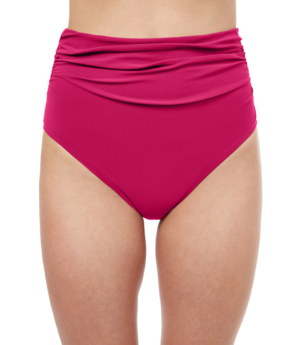 Profile by Gottex Women's Tutti Frutti Shirred High Waisted Bikini Bottom