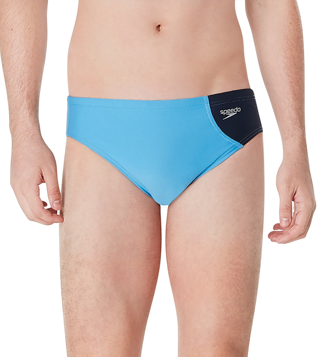 Speedo Vibe Men's Assymetrical Colorblock One Brief Swimsuit